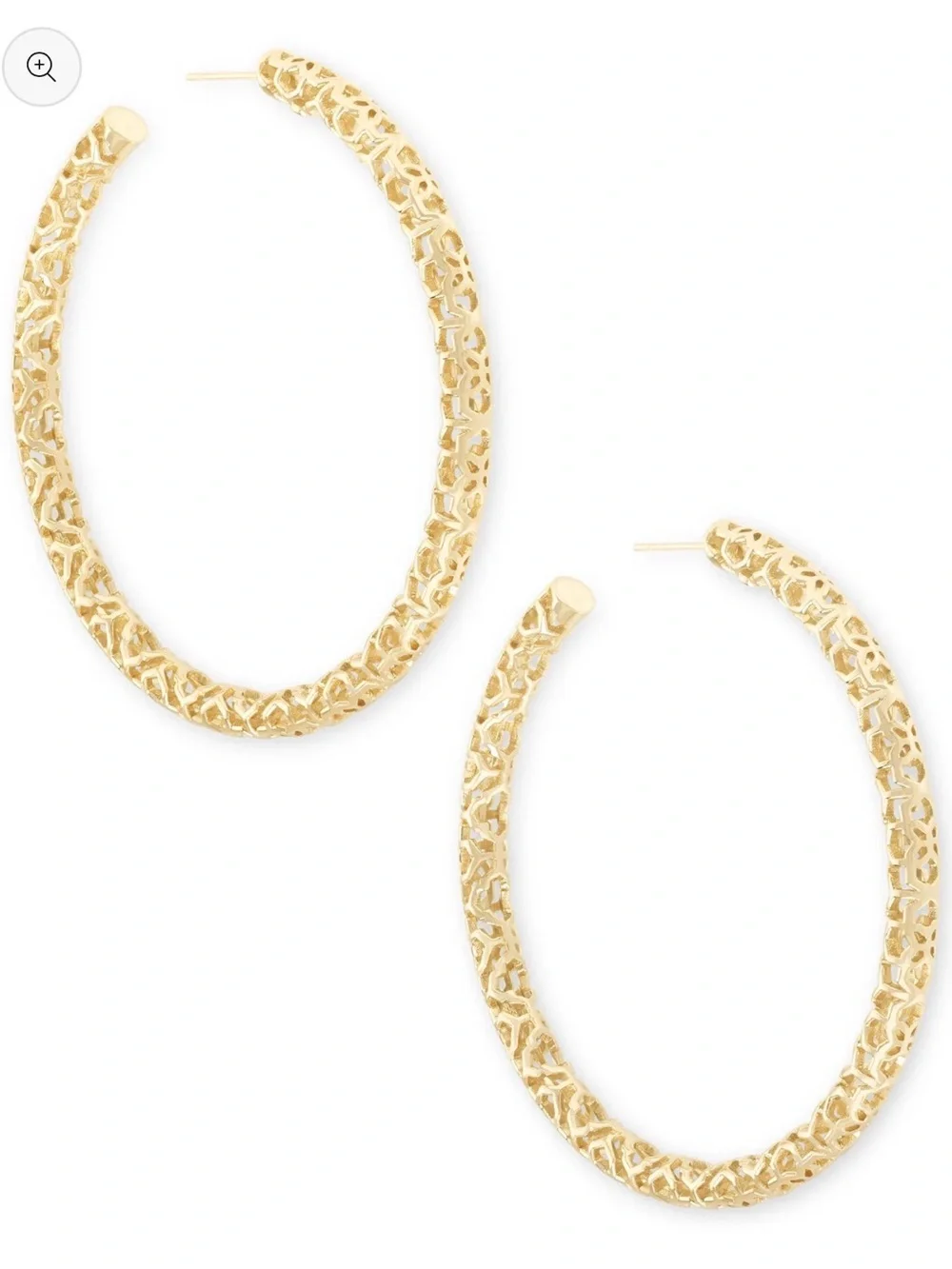 Kendra Scott Gold Maggie 2.5 Hoop Earrings